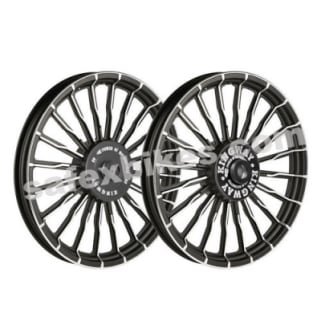 ALLOY WHEEL SET FOR SPLENDOR BLACK 20SPOKES HARLEY WAVE KINGWAY